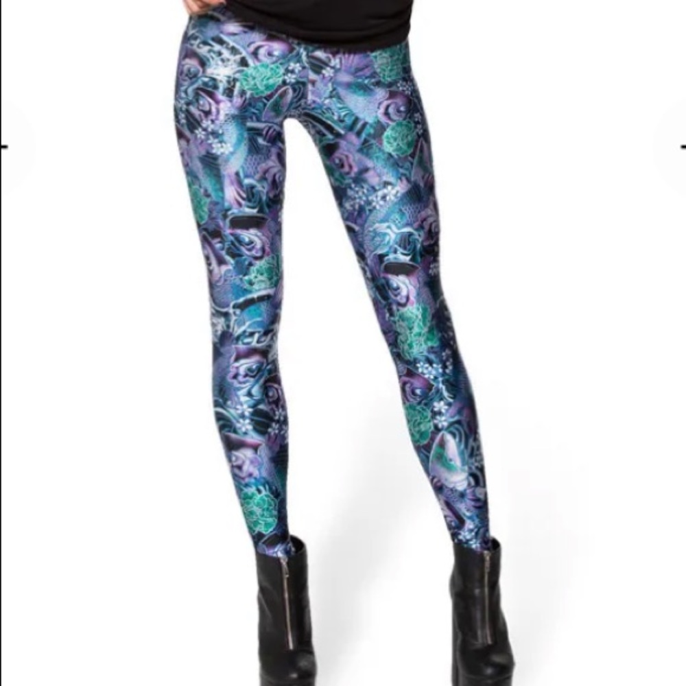 Blackmilk Clothing - Koi Purple Leggings